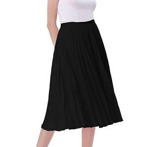 Pleated A line rockabilly swing skirt